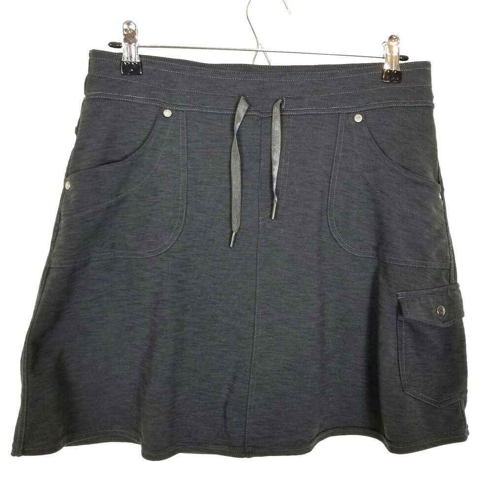 Kuhl Women MOVA Skort Mini Skirt Sz S Stretch Gray Casual Athletic Pockets